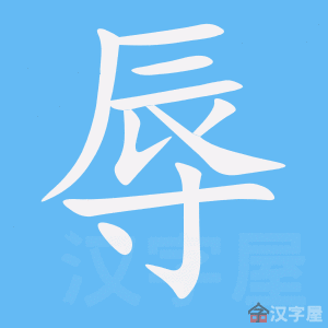 辱笔顺动画演示