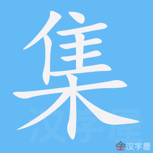 集笔顺动画演示